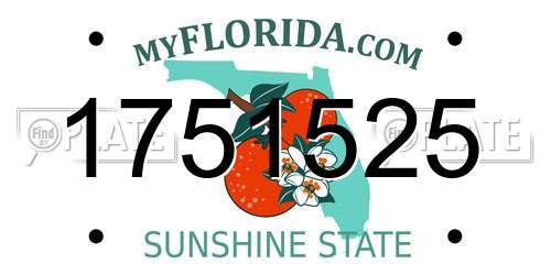 1751525 Florida License Plate