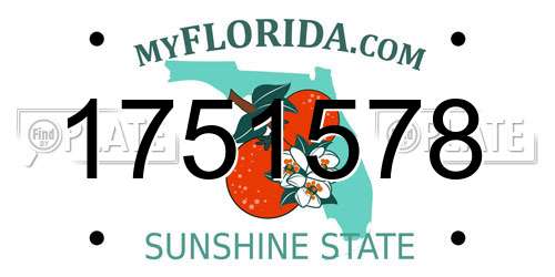1751578 Florida License Plate