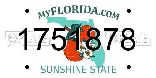 1751878 Florida License Plate