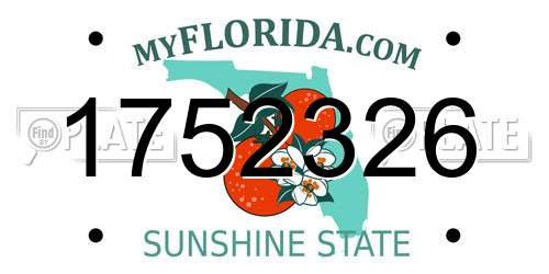 1752326 Florida License Plate