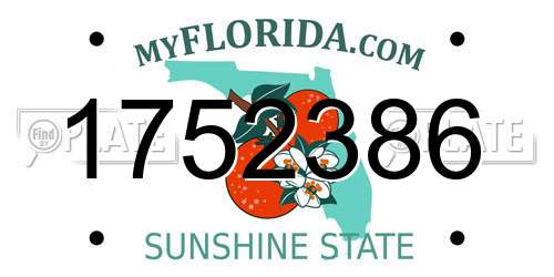 1752386 Florida License Plate