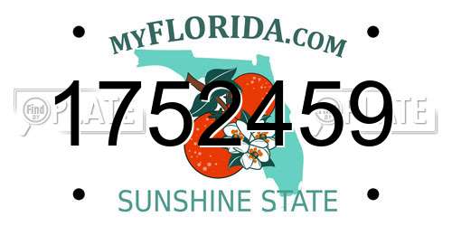 1752459 Florida License Plate