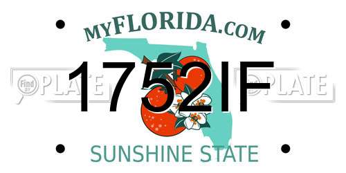 1752IF Florida License Plate
