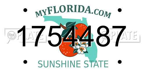 1754487 Florida License Plate
