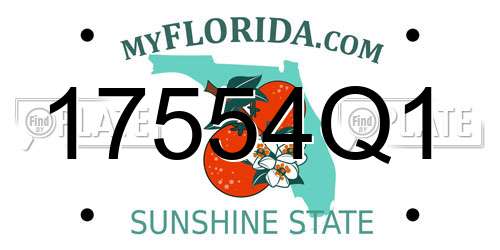 17554Q1 Florida License Plate