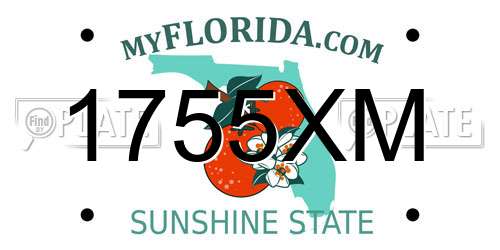 1755XM Florida License Plate
