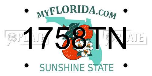 1758TN Florida License Plate