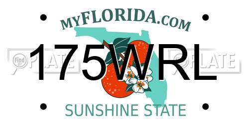 175WRL Florida License Plate