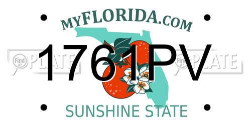 1761PV Florida License Plate