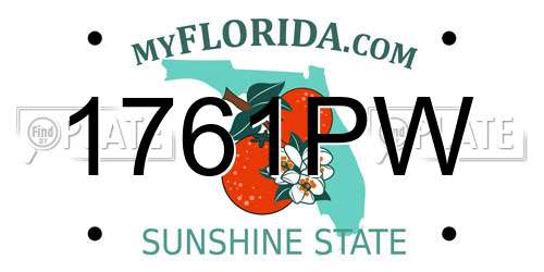 1761PW Florida License Plate