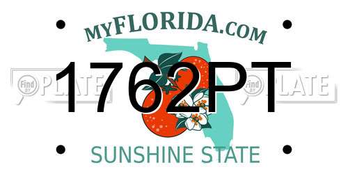 1762PT Florida License Plate