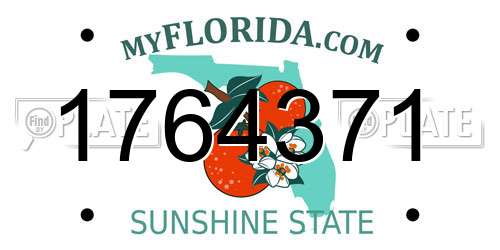 1764371 Florida License Plate