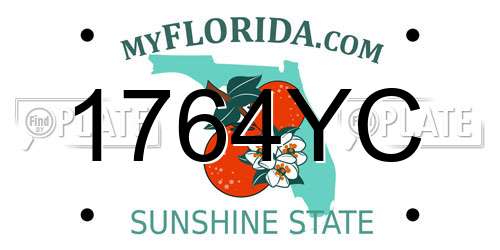 1764YC Florida License Plate