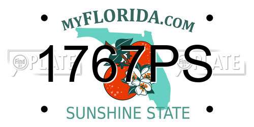 1767PS Florida License Plate