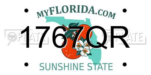 1767QR Florida License Plate