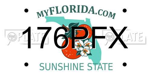176PFX Florida License Plate