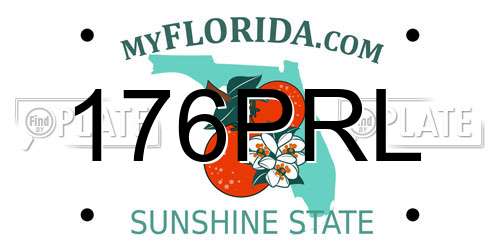 176PRL Florida License Plate