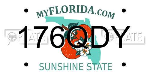 176QDY Florida License Plate
