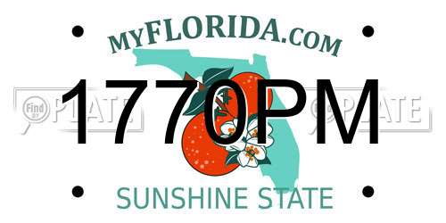 1770PM Florida License Plate