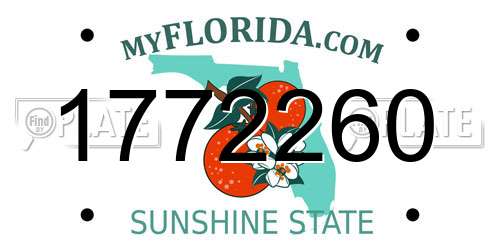 1772260 Florida License Plate