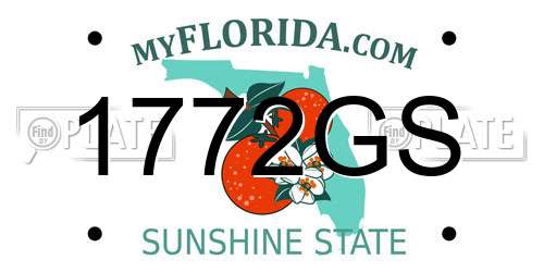 1772GS Florida License Plate
