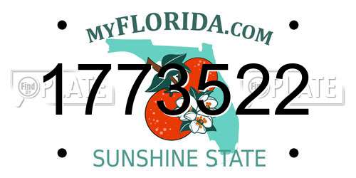 1773522 Florida License Plate