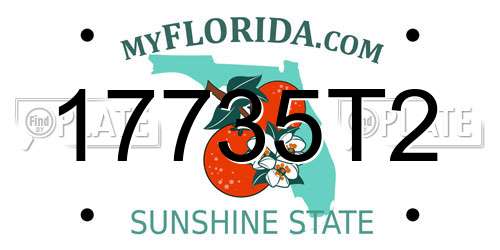 17735T2 Florida License Plate