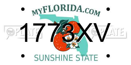 1773XV Florida License Plate