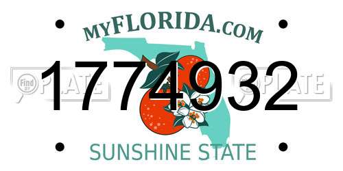 1774932 Florida License Plate