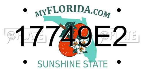 17749E2 Florida License Plate
