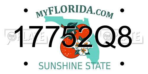 17752Q8 Florida License Plate