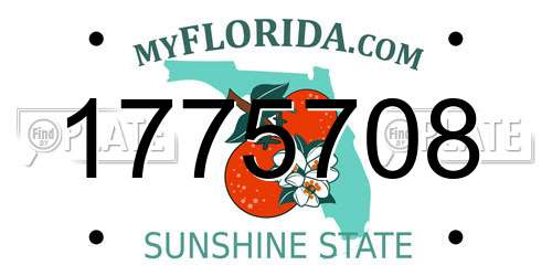 1775708 Florida License Plate