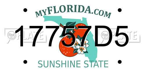 17757D5 Florida License Plate