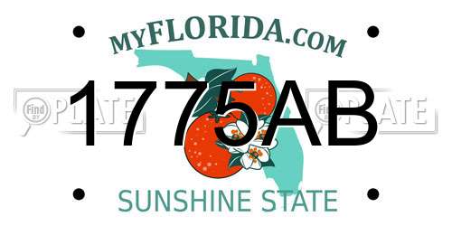 1775AB Florida License Plate