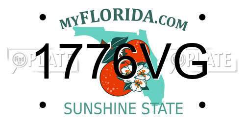 1776VG Florida License Plate