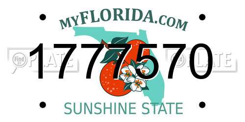 1777570 Florida License Plate
