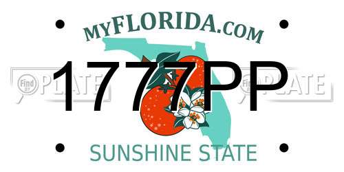 1777PP Florida License Plate