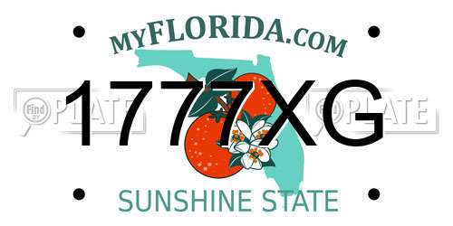 1777XG Florida License Plate