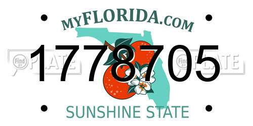 1778705 Florida License Plate