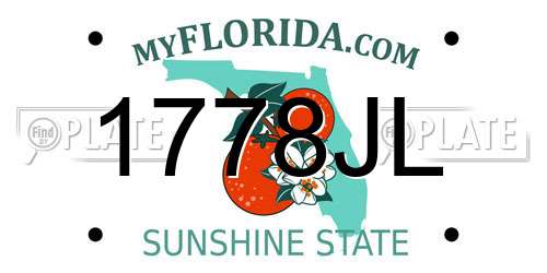 1778JL Florida License Plate
