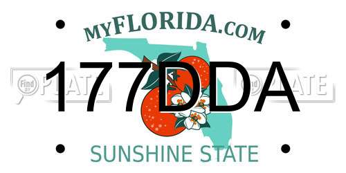 177DDA Florida License Plate