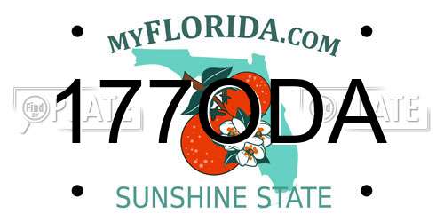 177ODA Florida License Plate