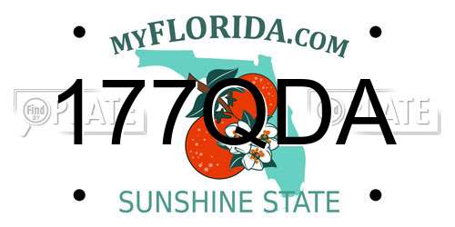 177QDA Florida License Plate