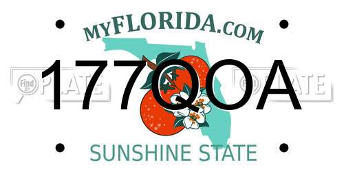 177QOA Florida License Plate