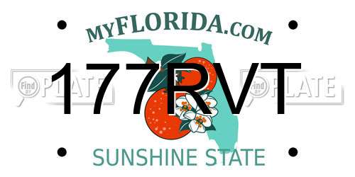 177RVT Florida License Plate