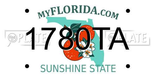 1780TA Florida License Plate