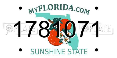 1781071 Florida License Plate