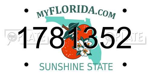 1781352 Florida License Plate