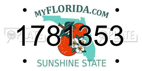 1781353 Florida License Plate