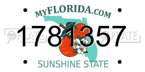 1781357 Florida License Plate